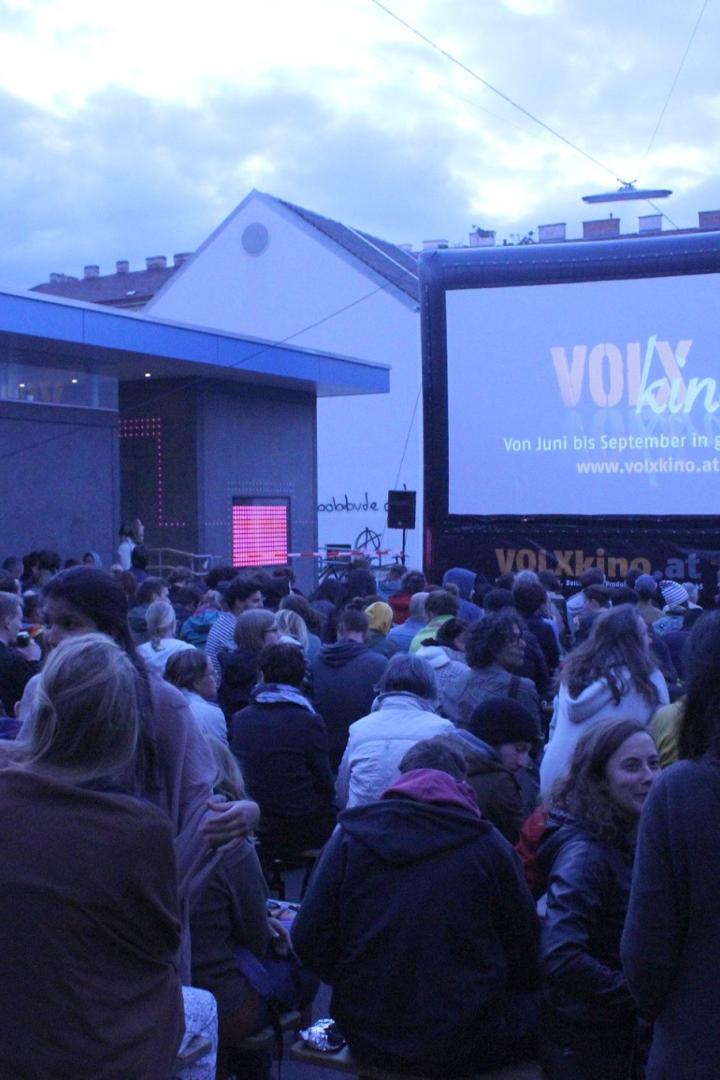 Volxkino auf dem Yppenplatz