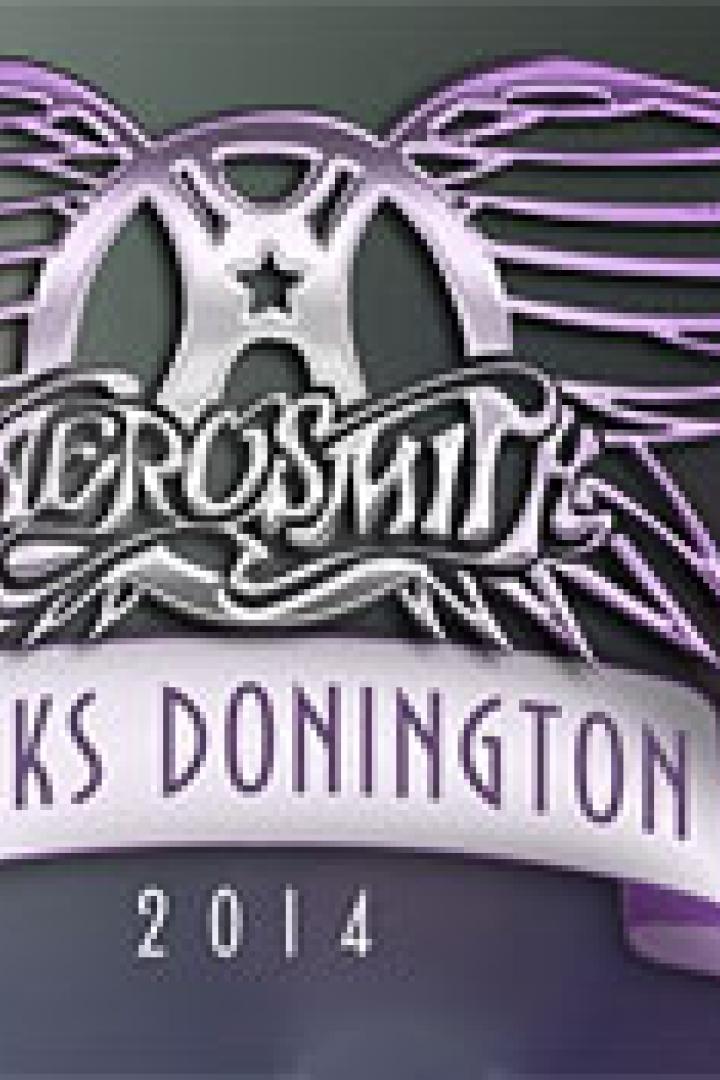 Das Logo von Aerosmith Rocks Donington 2014 mit Flügeln.