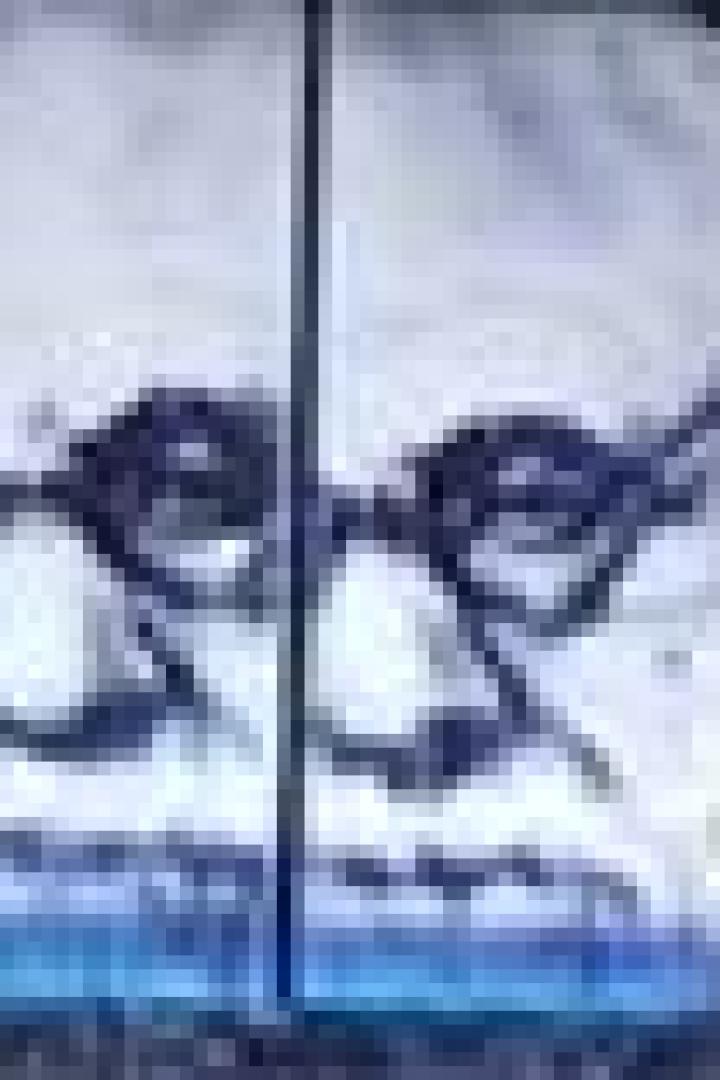 Eine stilisierte Darstellung eines Mannes mit Brille.