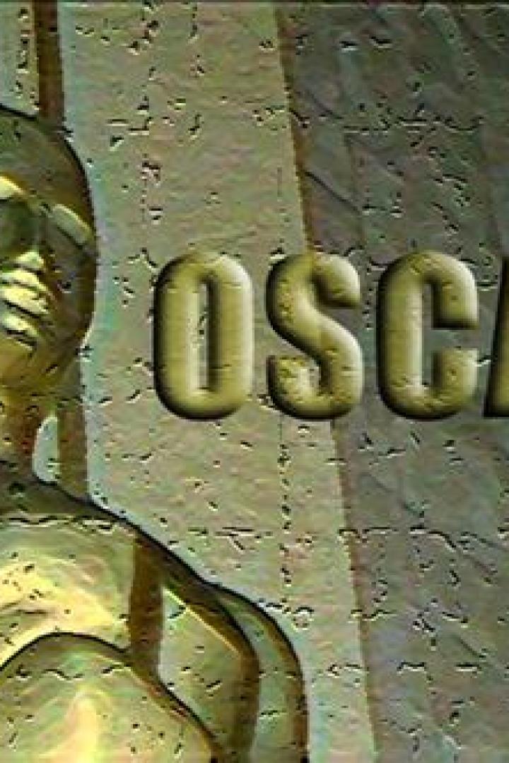 Eine stilisierte Darstellung einer Oscar-Statue mit dem Wort „Oscar“ im Vordergrund.