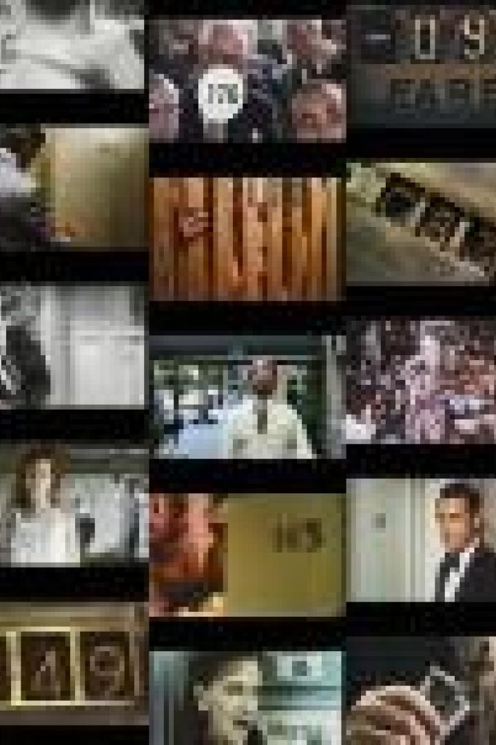 Eine Collage verschiedener Filmszenen mit Zahlen und Ziffern.