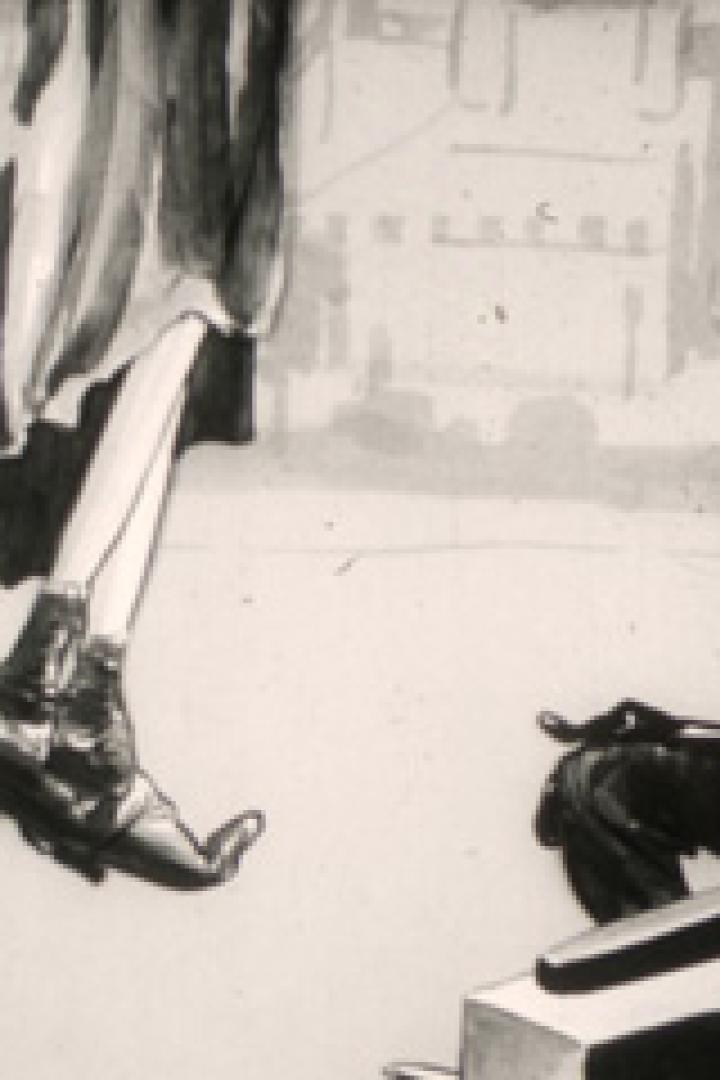 Eine Szene aus einem alten Zeichentrickfilm mit einer stereotyp dargestellten schwarzen Figur.