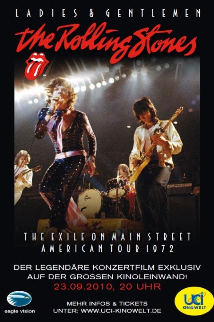 Werbeplakat für den Konzertfilm „The Rolling Stones: The Exile on Main Street – American Tour 1972“.