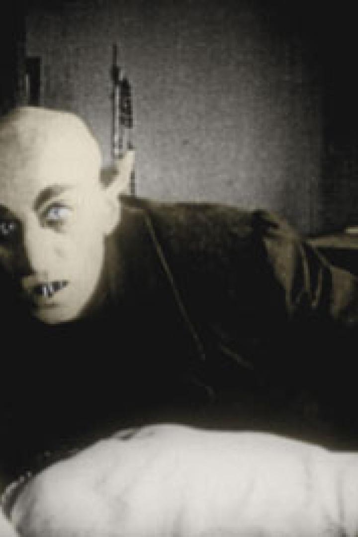 Eine Szene mit Max Schreck als Graf Orlok in dem Stummfilm „Nosferatu – Eine Symphonie des Grauens“.