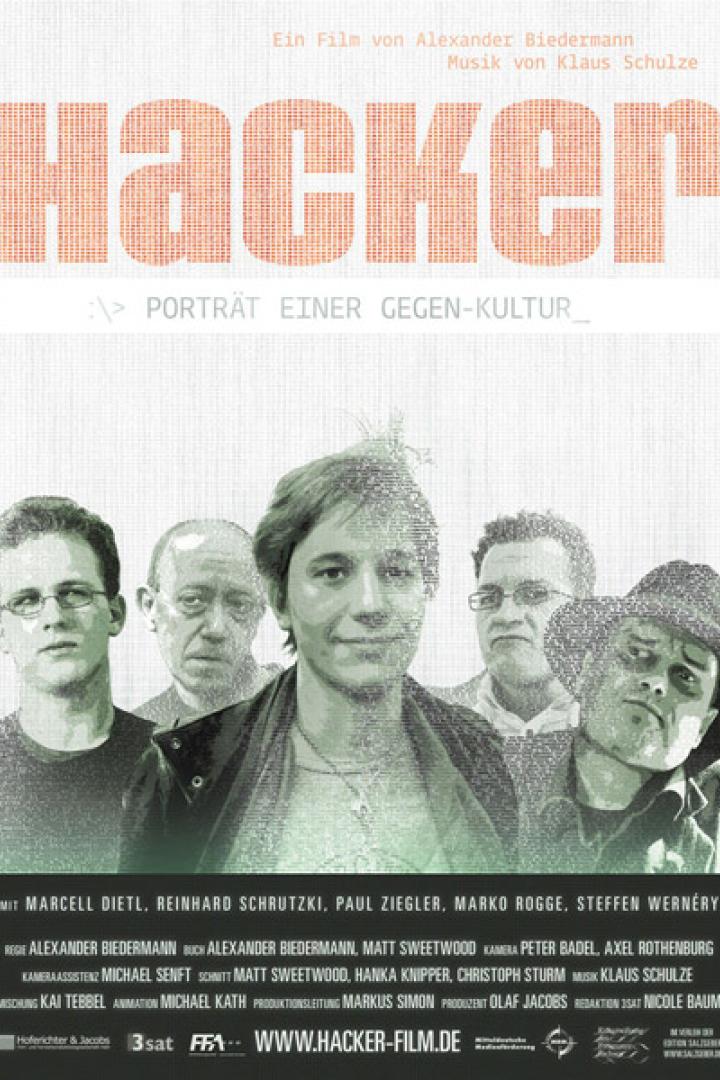 Das Filmplakat für „Hacker: Porträt einer Gegen-Kultur“ zeigt die Gesichter mehrerer Personen. Das Filmplakat für „Hacker: Porträt einer Gegen-Kultur“ zeigt die Gesichter mehrerer Personen.