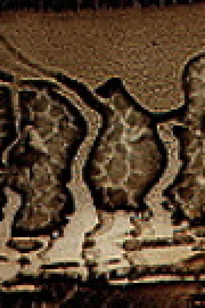 Eine abstrakte braune und beige Farbkomposition.