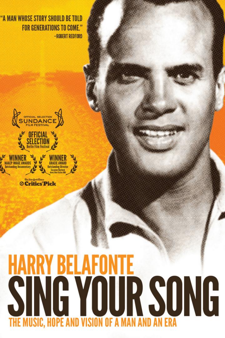 Das Filmplakat für „Harry Belafonte: Sing Your Song“ zeigt ein Porträt des Sängers.