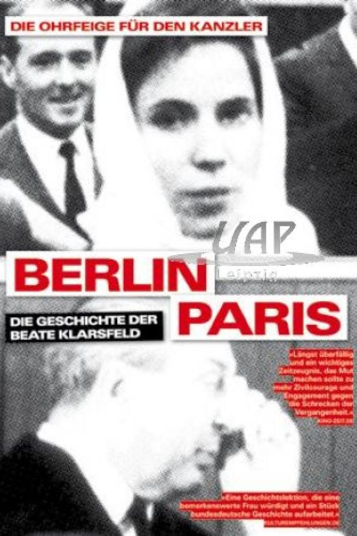 Das Cover des Buches „Berlin – Paris: Die Geschichte der Beate Klarsfeld“ zeigt Beate Klarsfeld und einen Mann.