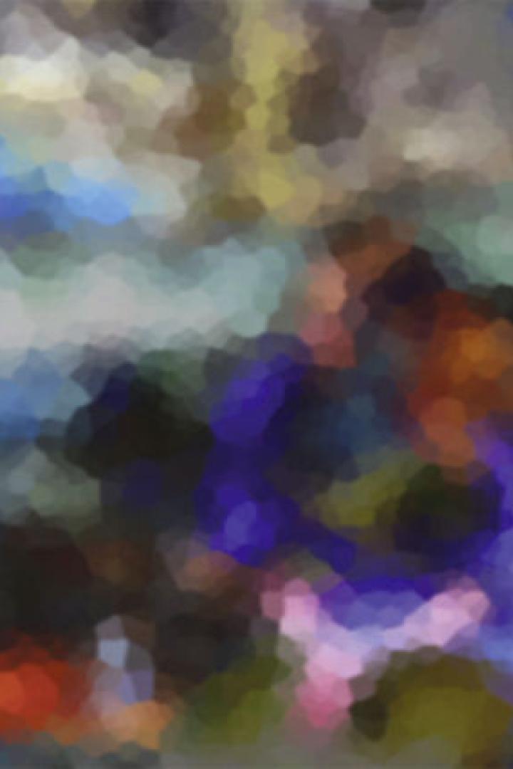 Ein abstraktes Mosaik aus verschiedenen Farben und Formen.