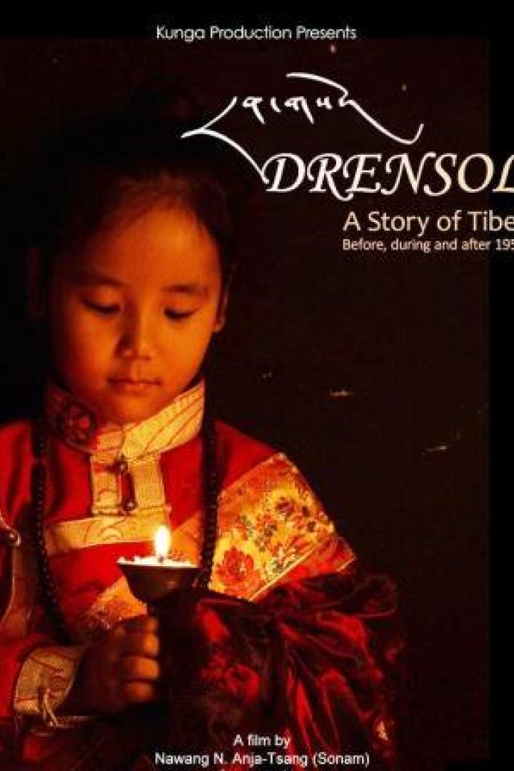 Das Filmplakat für „Drensol: A Story of Tibet“ zeigt ein tibetisches Kind mit einer Kerze.