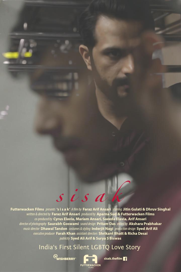 Das Filmplakat für „Sisak“, Indiens ersten stillen LGBTQ-Liebesfilm, zeigt zwei Männer.
