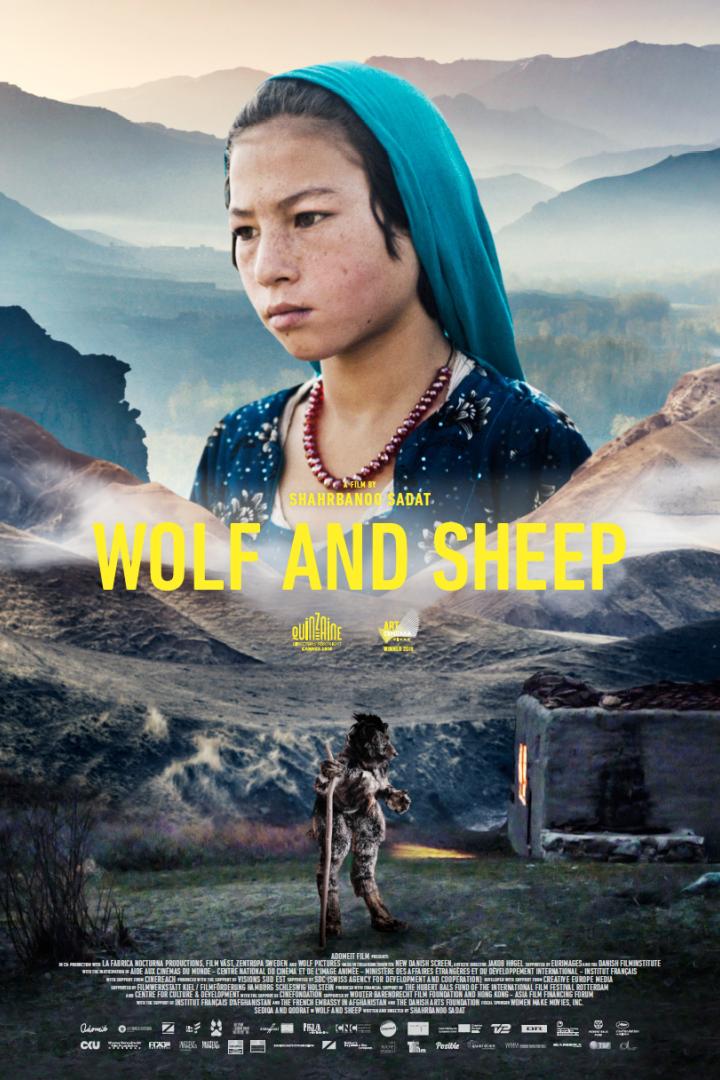 Das Filmplakat zu „Wolf and Sheep“ zeigt ein junges Mädchen vor einer Berglandschaft.