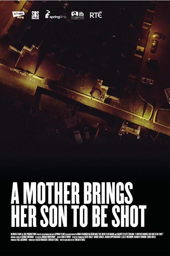 Das Filmplakat für „A Mother Brings Her Son To Be Shot“ zeigt eine nächtliche Straßenszene.