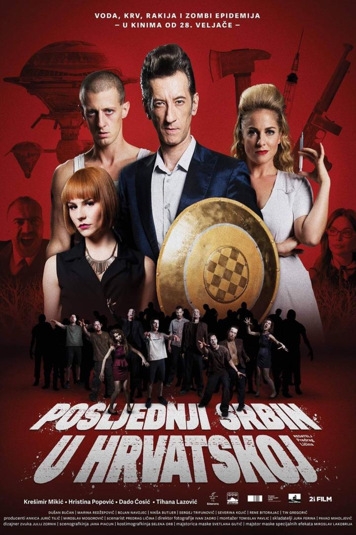 Das Filmplakat für „Posljednji Srbin u Hrvatskoj“ zeigt eine Gruppe von Überlebenden und Zombies.