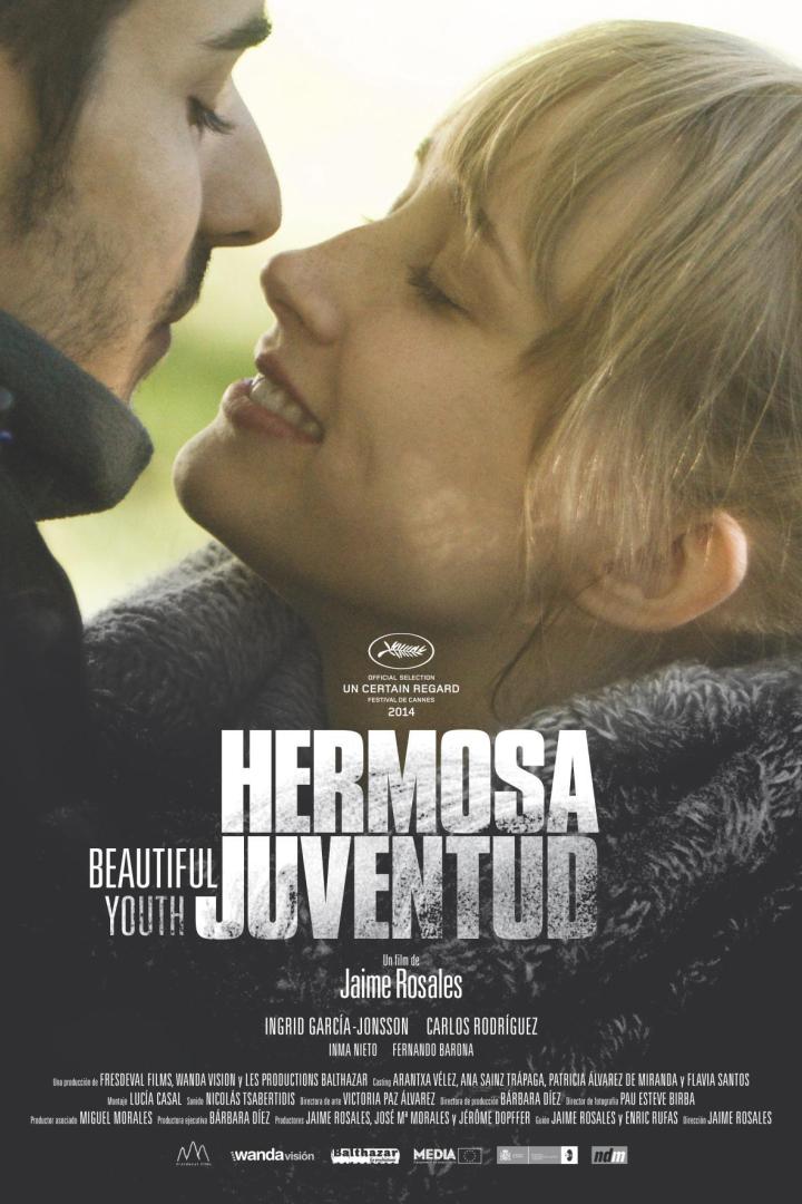 Das Filmplakat für „Hermosa Juventud“ zeigt ein junges Paar kurz vor einem Kuss.