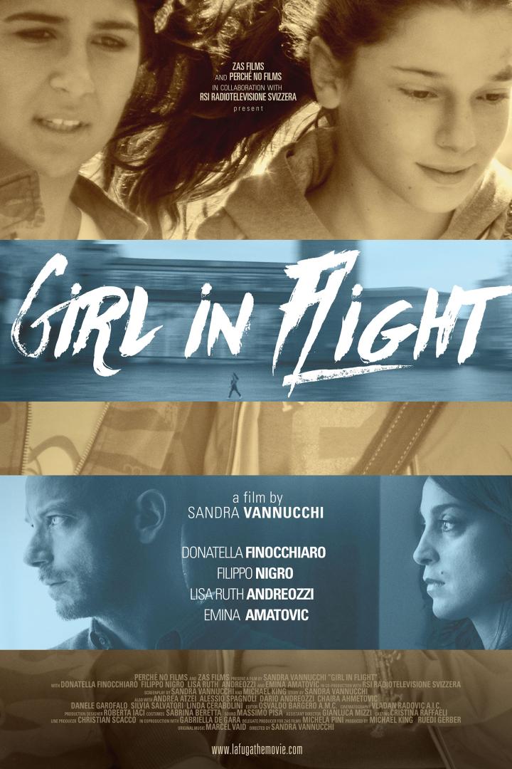 Das Filmplakat für „Girl in Flight“ zeigt zwei junge Frauen und die Namen der Schauspieler.
