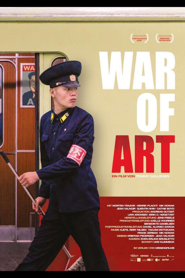 Das Filmplakat für „War of Art“ zeigt einen nordkoreanischen Soldaten in einer U-Bahn.