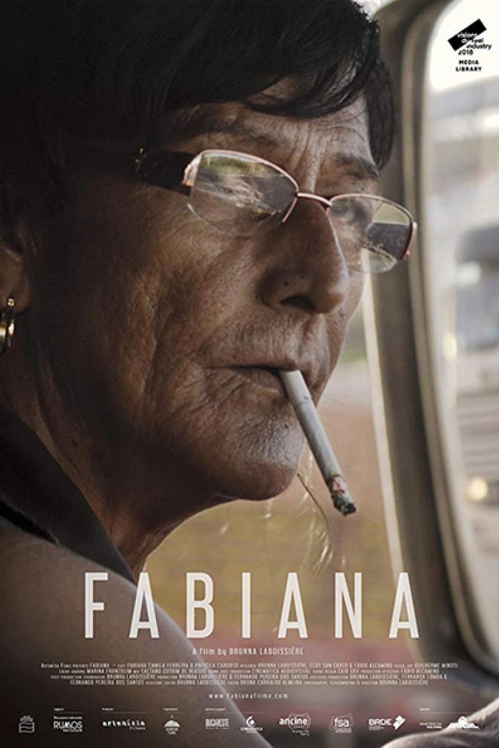 Das Filmplakat für „Fabiana“ zeigt eine Frau mit Brille und Zigarette im Mund.