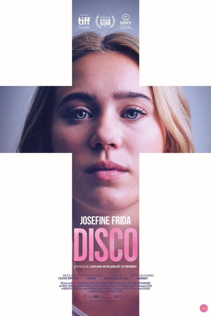 Das Filmplakat für „Disco“ mit Josefine Frida Pettersen in der Hauptrolle.