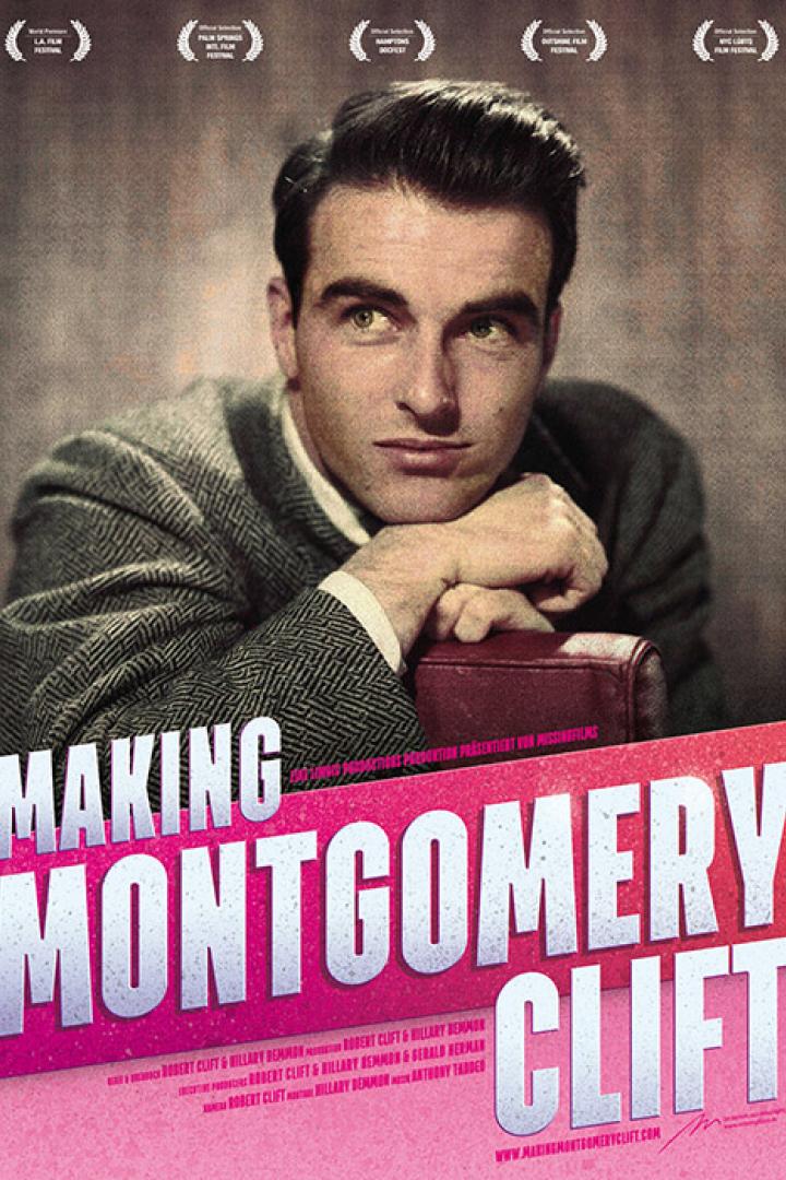 Das Filmplakat für „Making Montgomery Clift“ zeigt ein Porträt des jungen Schauspielers.