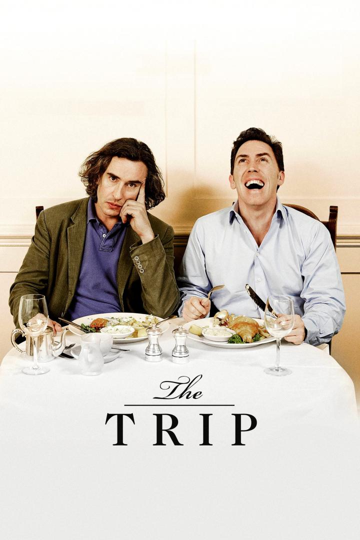 Das Filmplakat für „The Trip“ zeigt Steve Coogan und Rob Brydon beim Essen.