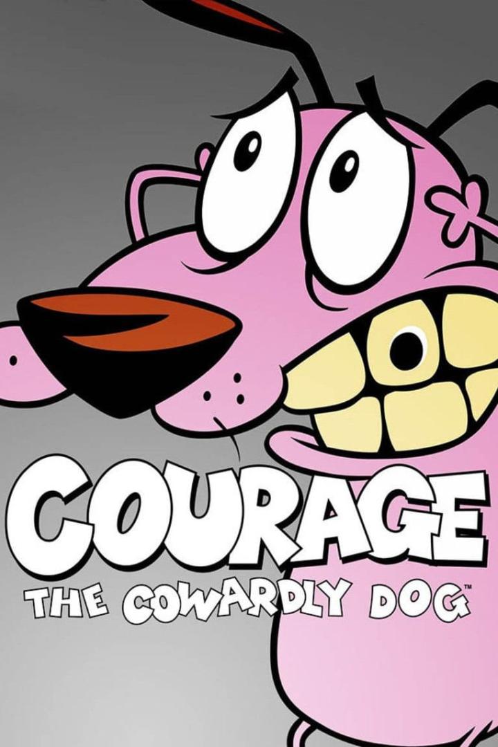 Nahaufnahme des Cartoons „Courage the Cowardly Dog“.