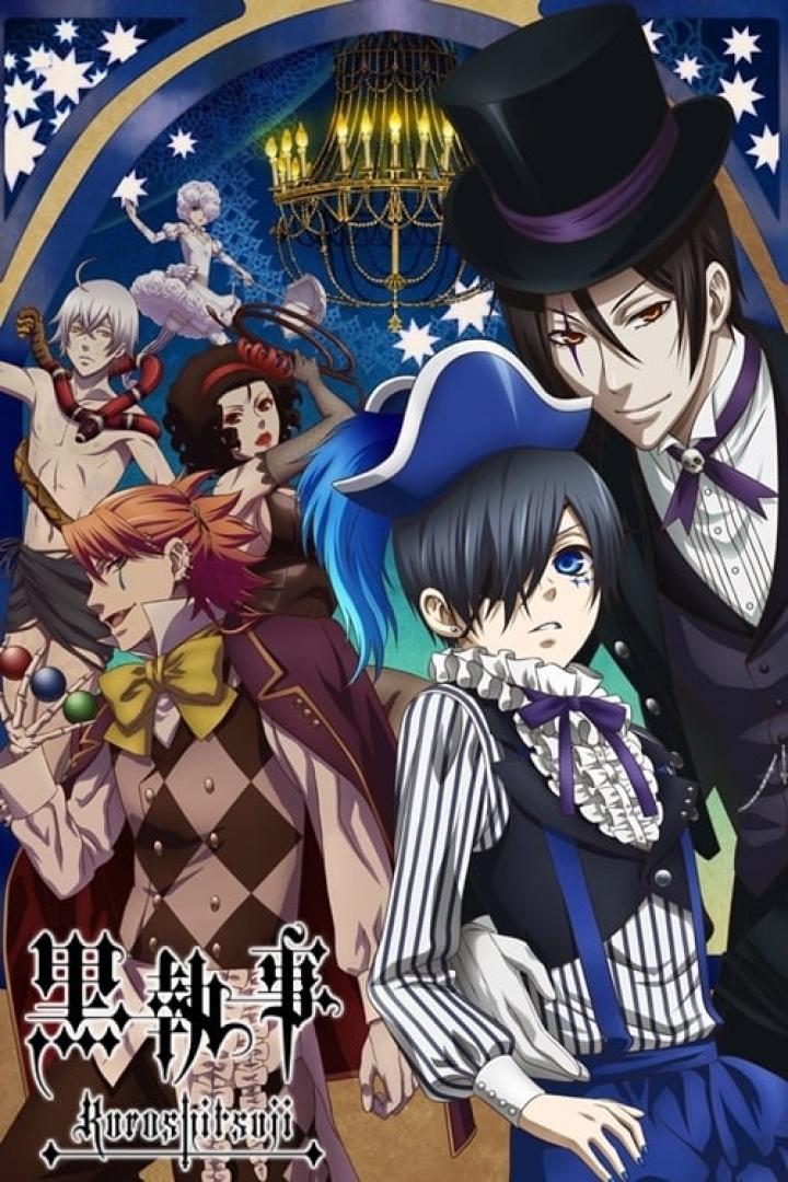 Ein Gruppenbild der Charaktere aus der Anime-Serie „Black Butler“.