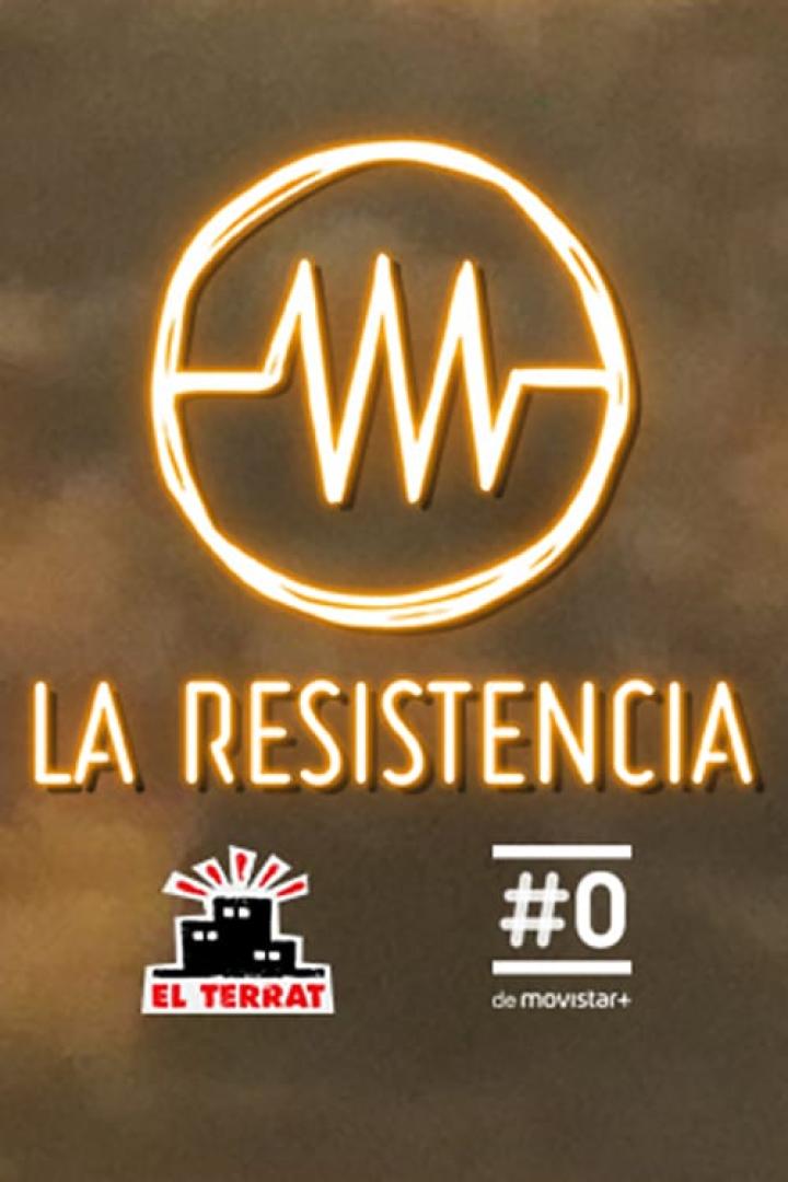 Das Logo der Fernsehsendung „La Resistencia“ mit einem Widerstandssymbol.