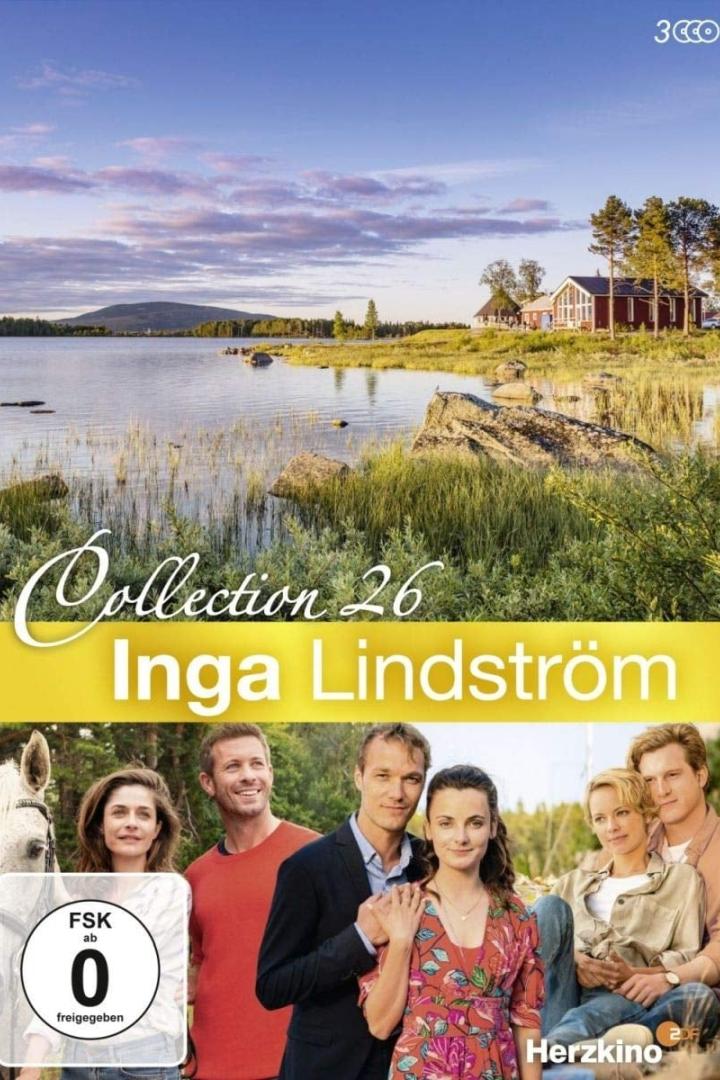 Das Cover von „Inga Lindström Collection 26“ zeigt eine Landschaft und mehrere Schauspieler.