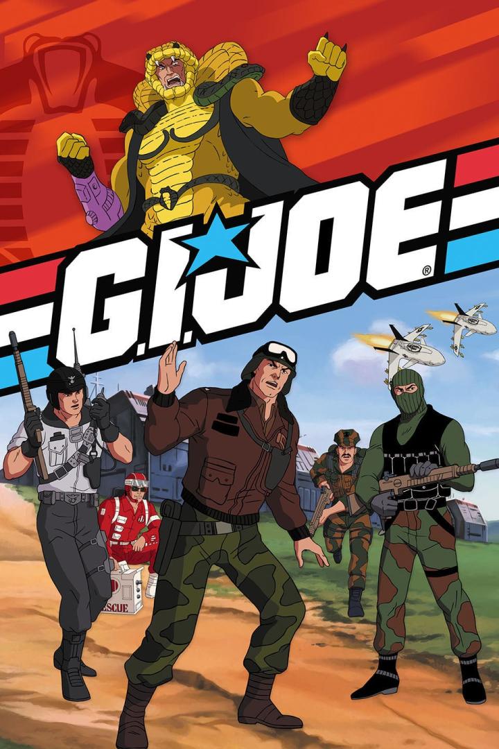 Eine Szene aus der Zeichentrickserie „G.I. Joe“ mit Cobra Commander und G.I. Joe-Soldaten.