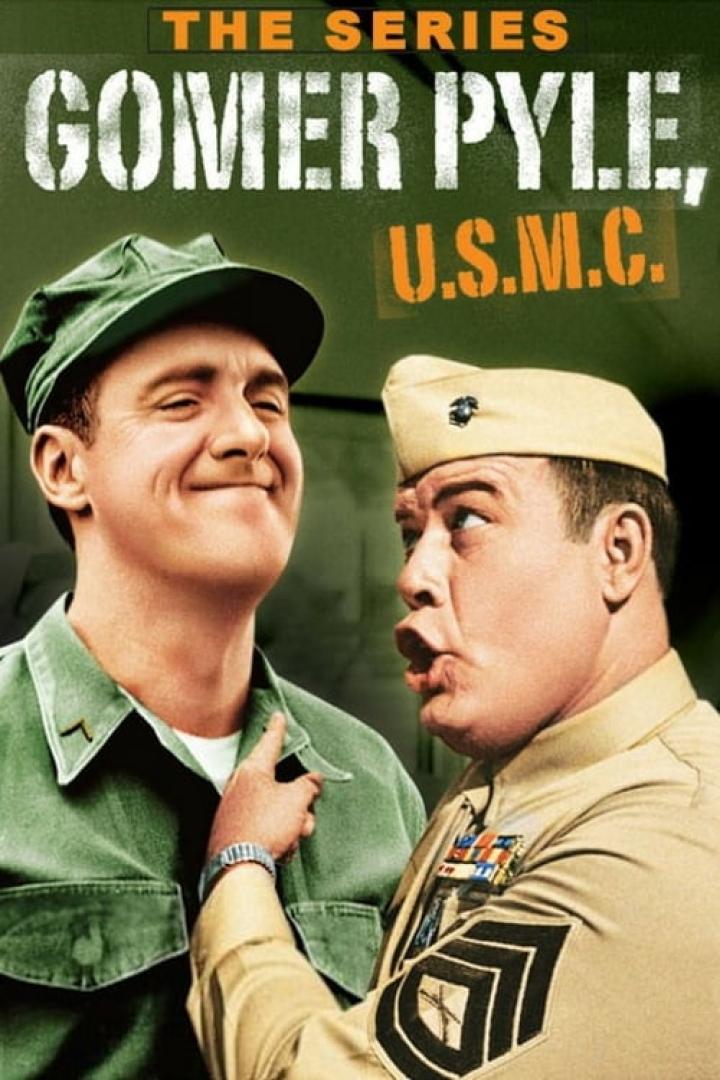 Cover-Artwork der Fernsehserie „Gomer Pyle, U.S.M.C.“ mit zwei Marinesoldaten.