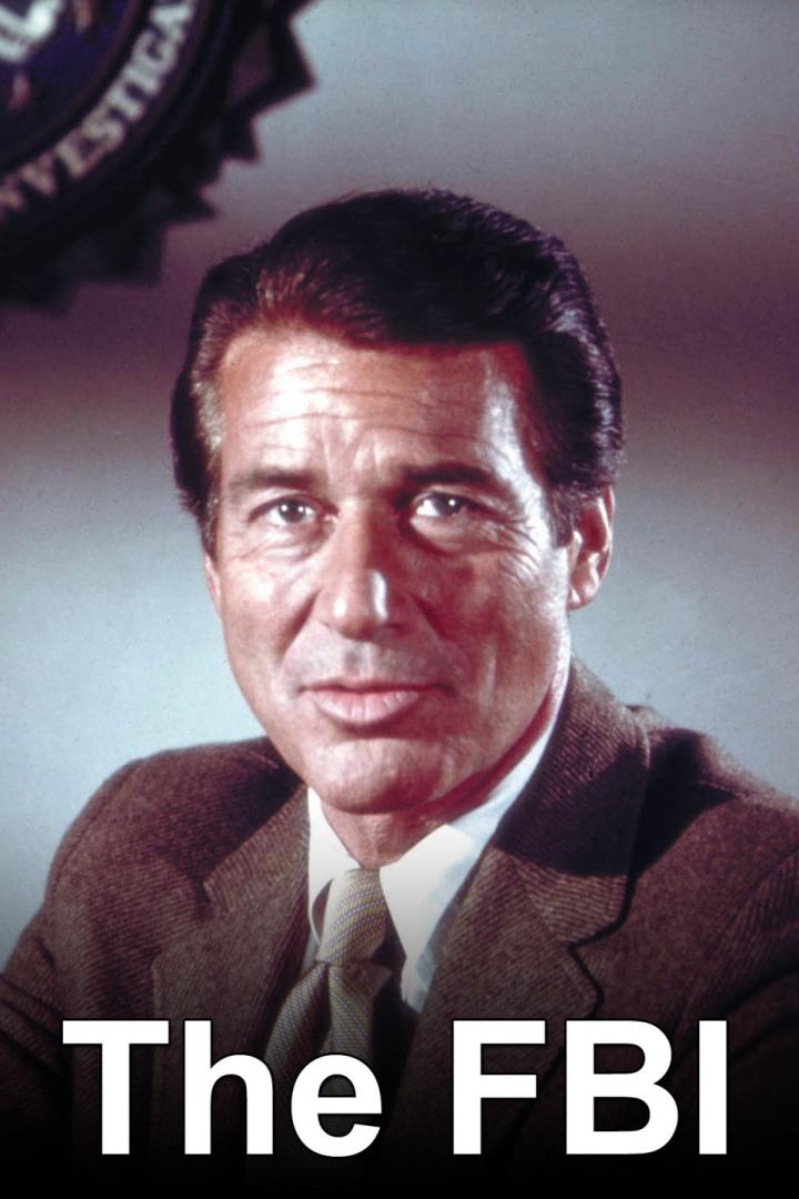 Porträt von Efrem Zimbalist Jr. in seiner Rolle in der Fernsehserie „FBI“.