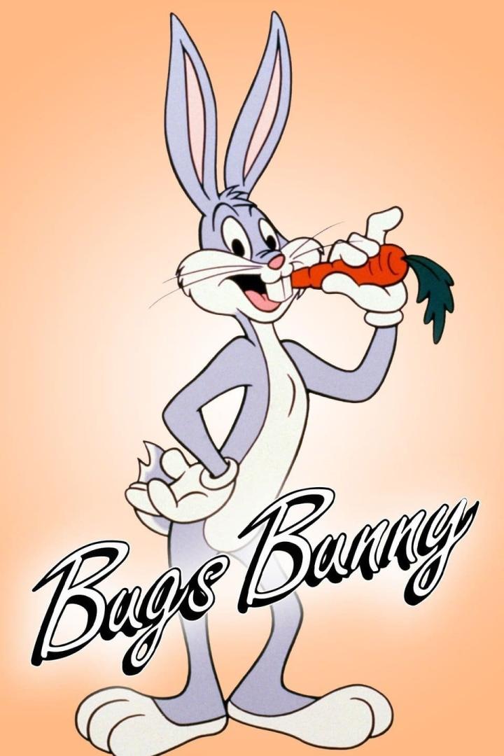 Bugs Bunny isst eine Karotte.