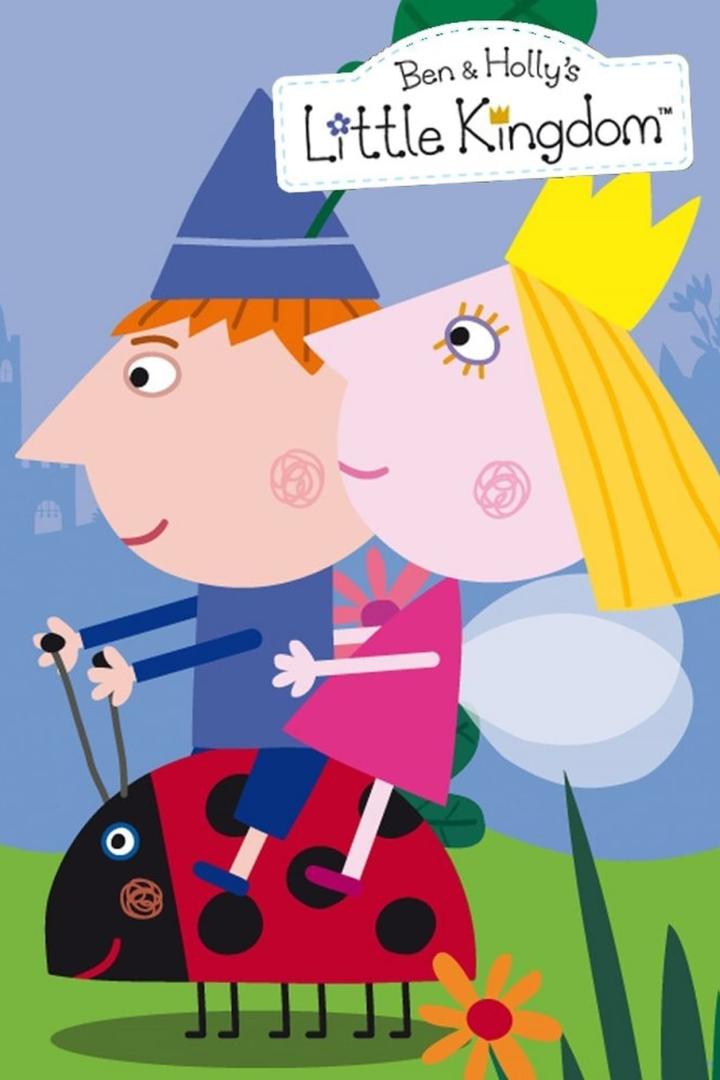 Ben und Holly aus „Ben & Holly's Little Kingdom“ reiten auf einem Marienkäfer.