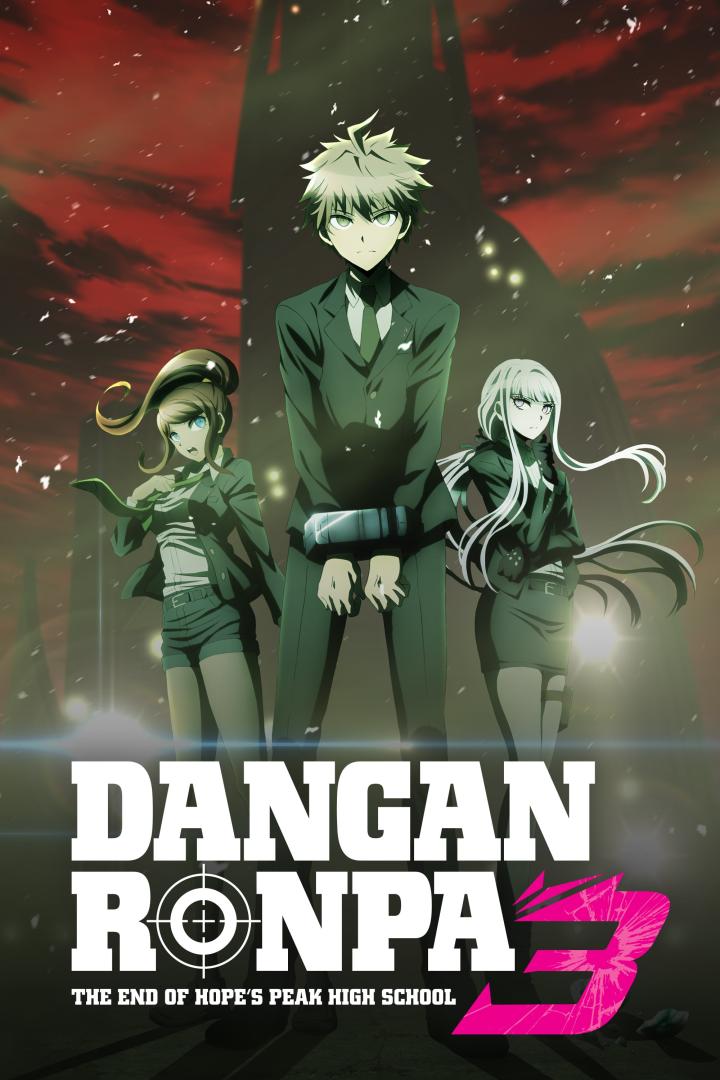 Das Cover von „Danganronpa 3: The End of Hope's Peak High School“ zeigt drei Anime-Charaktere.