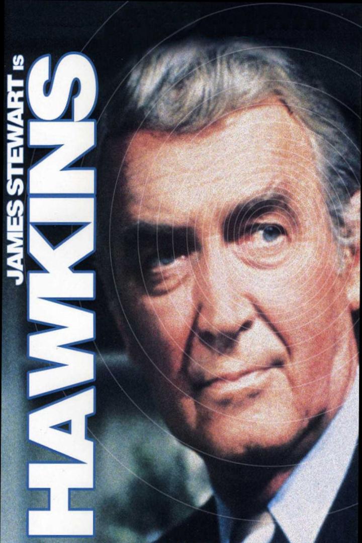 Das Filmplakat für „Hawkins“ mit James Stewart in der Hauptrolle.