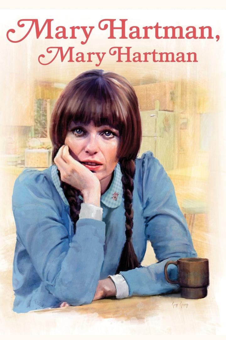 Gemälde von Mary Hartman, die an einem Tisch mit einer Tasse sitzt.