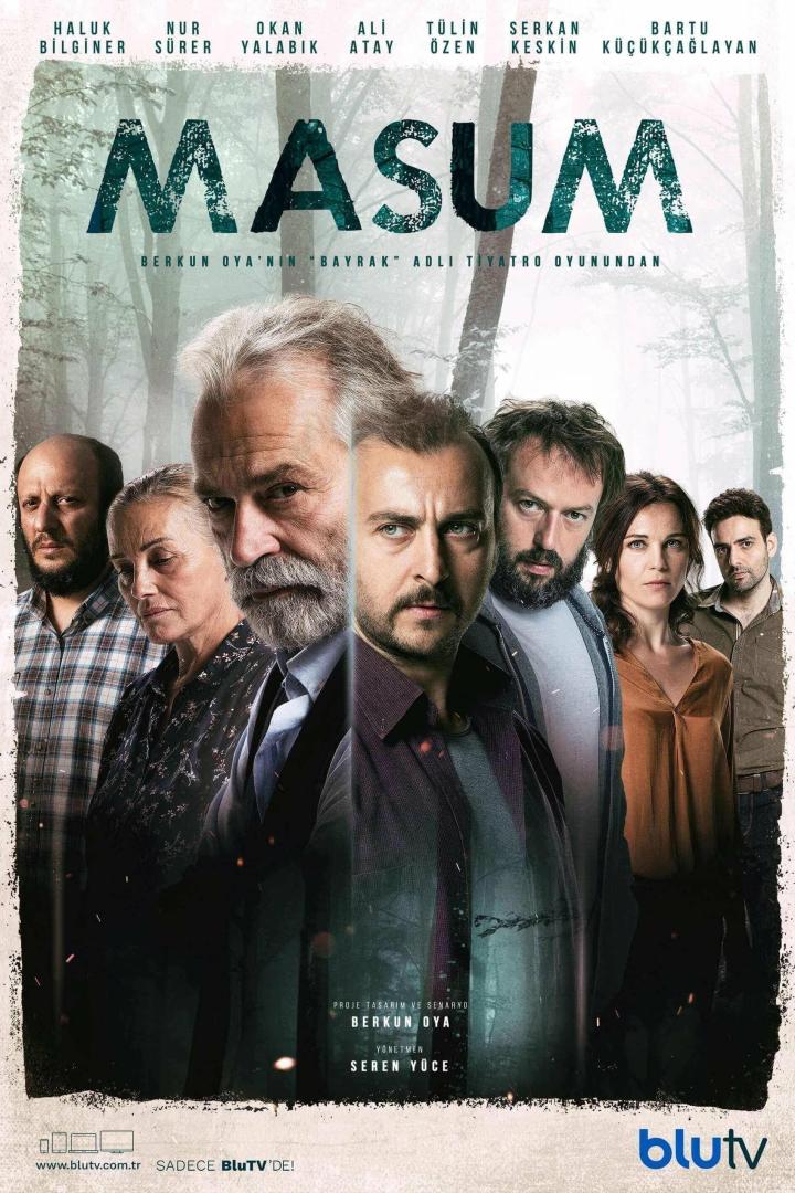 Das Poster für die türkische Fernsehserie „Masum“ mit den Hauptdarstellern.
