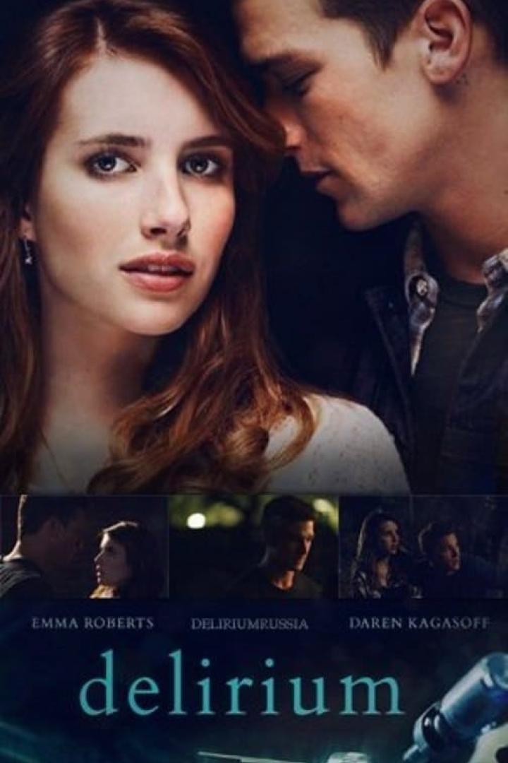 Das Filmplakat für „Delirium“ zeigt Emma Roberts und Daren Kagasoff.