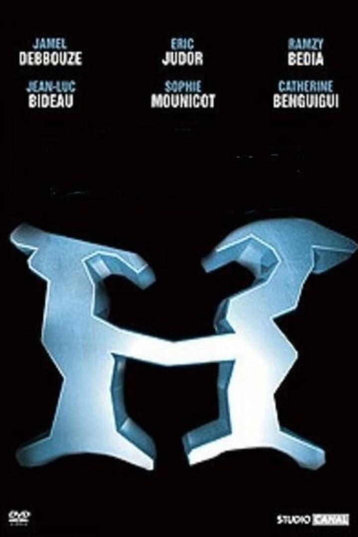 Das Filmplakat zeigt den Titel „H“ und die Namen der Schauspieler wie Jamel Debbouze.