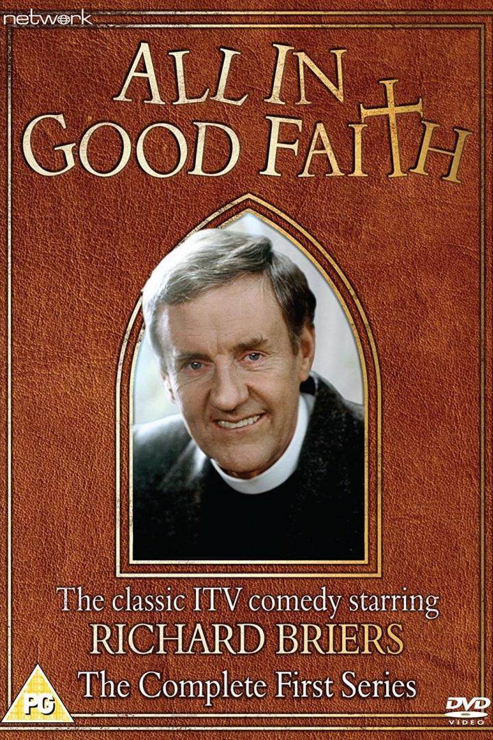 Das DVD-Cover der ersten Staffel der britischen Comedy-Serie „All in Good Faith“ mit Richard Briers.