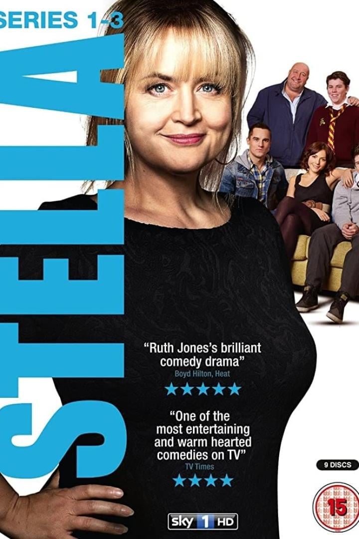 Das Cover der Staffeln 1-3 der Fernsehserie „Stella“ mit Ruth Jones.