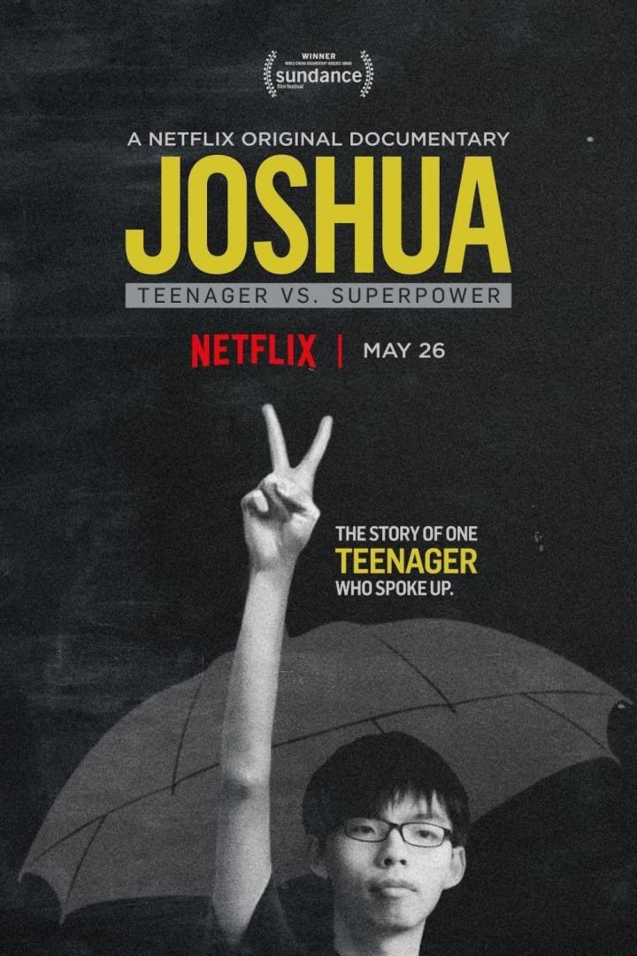 Das Filmplakat für „Joshua: Teenager vs. Superpower“, ein Netflix-Originaldokumentarfilm.