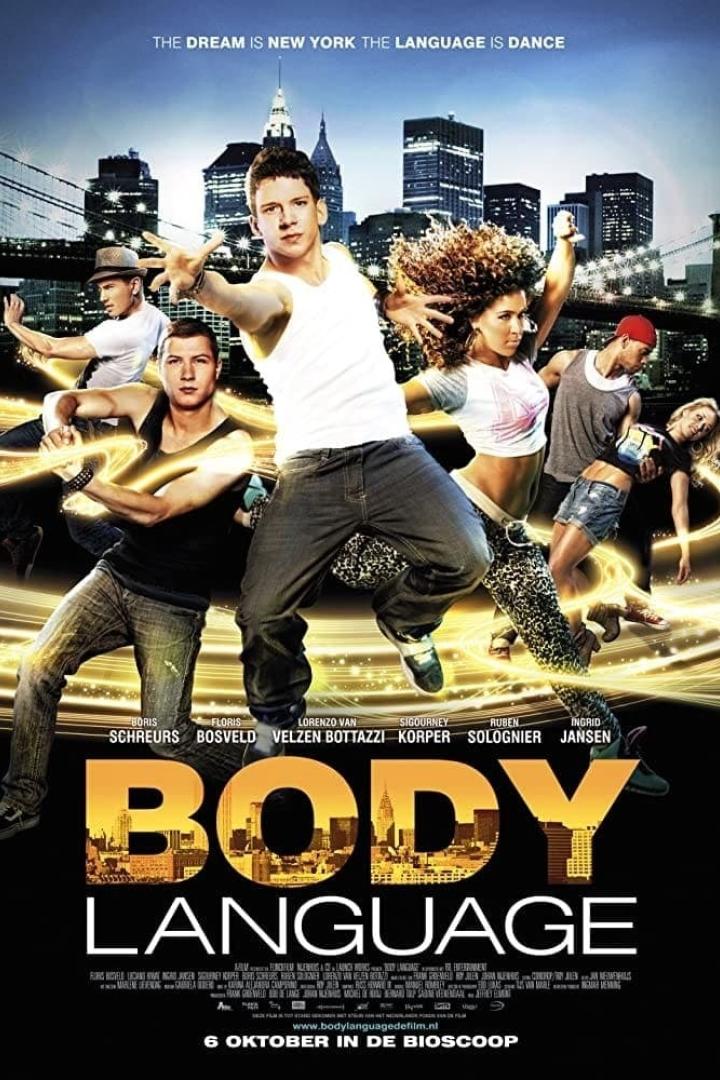 Das Filmplakat für „Body Language“ zeigt eine Gruppe von Tänzern vor der Skyline von New York.