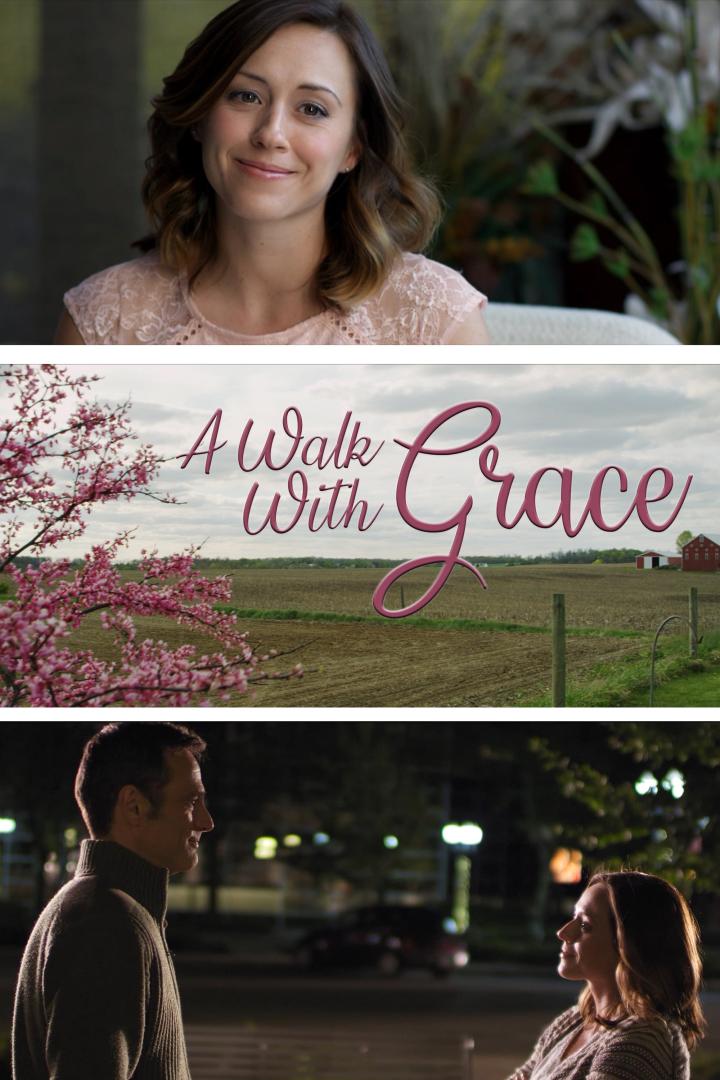 Das Filmposter für „A Walk With Grace“ zeigt eine Frau und eine ländliche Szene.
