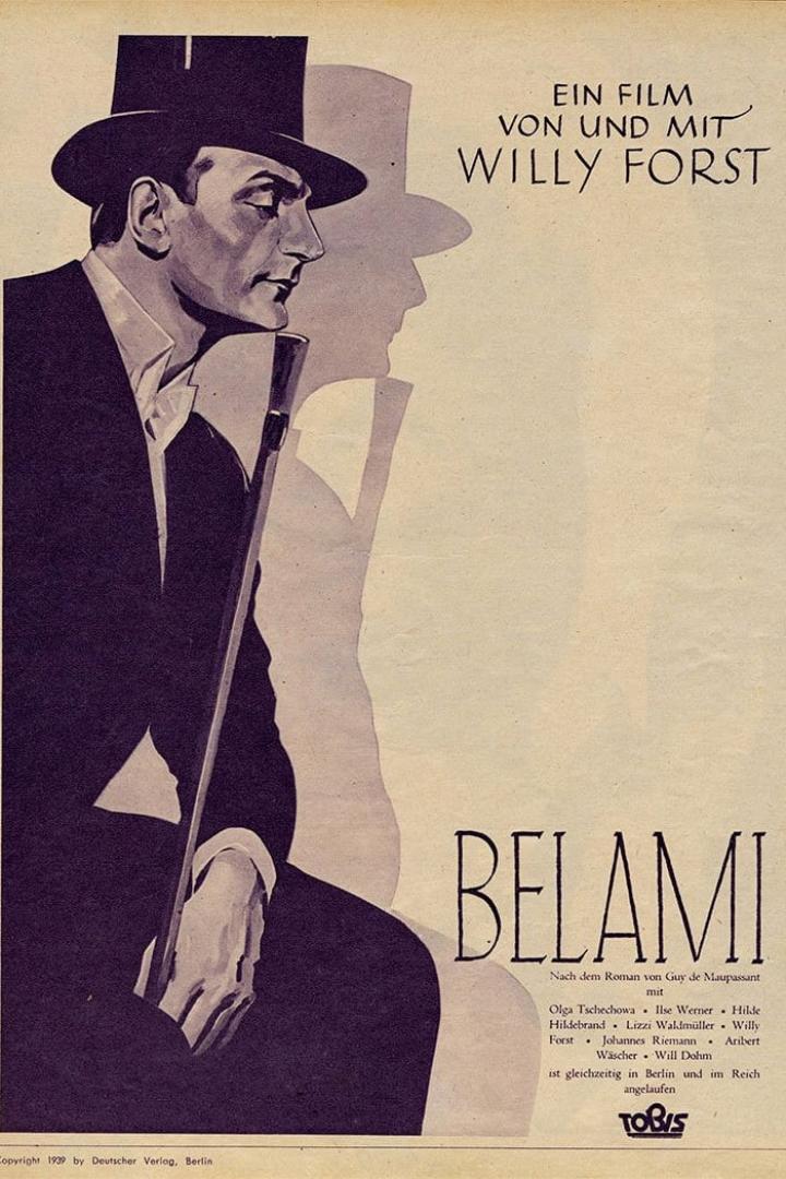 Plakat für den Film „Belami“ mit Willy Forst in der Hauptrolle.