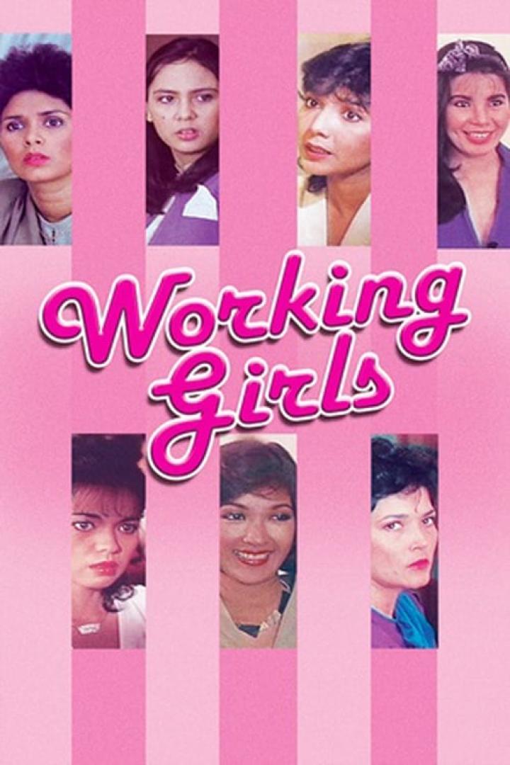 Das Filmplakat für „Working Girls“ zeigt acht Frauen in rosa Rahmen.