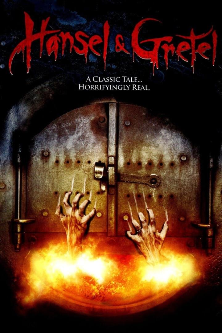 Das Filmplakat für „Hänsel und Gretel“ zeigt Hände, die aus einem Ofen greifen.
