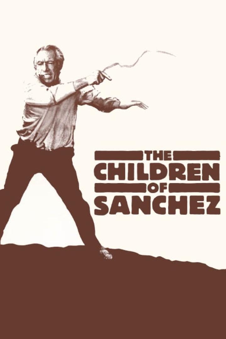 Ein Mann mit einer Peitsche auf dem Filmplakat zu „The Children of Sanchez“.