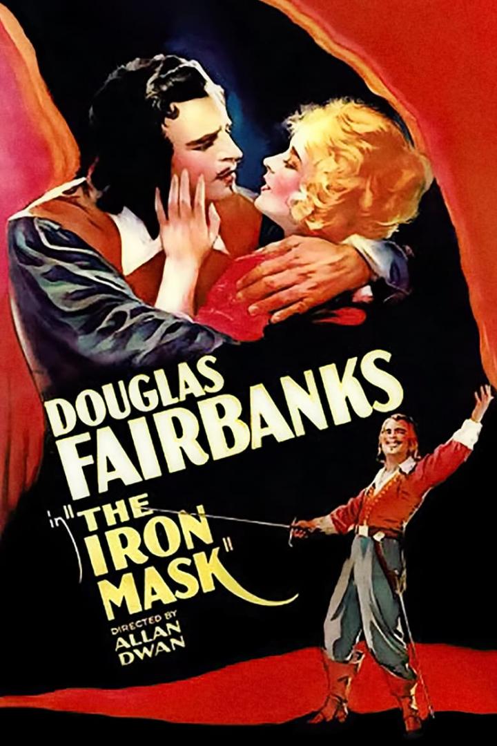 Das Filmplakat für „Die Eiserne Maske“ mit Douglas Fairbanks in der Hauptrolle.
